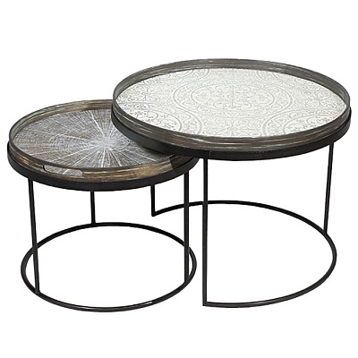 Круглые столики для подносов, комплект 2 шт. - Notre Monde, фото