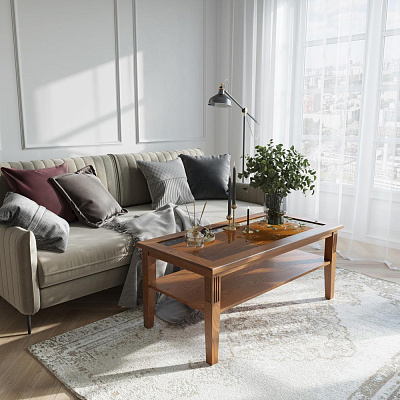 Стол журнальный со стеклянной столешницей - Bjorkkvist, фото