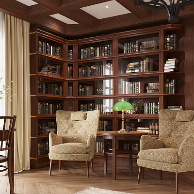 Угловая домашняя библиотека. Пример №29 - Bjorkkvist, фото