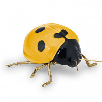 Фигурка «Божья коровка» Yellow Ladybird with Natural Brass Legs - Laboratorio Destorias, фото