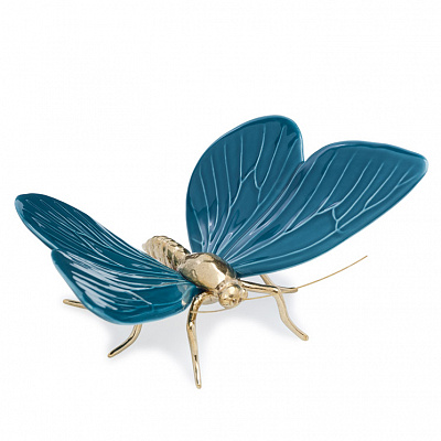 Фигурка «Бабочка» Prussian Blue Butterffly Nat.Brass Body - Laboratorio Destorias, фото