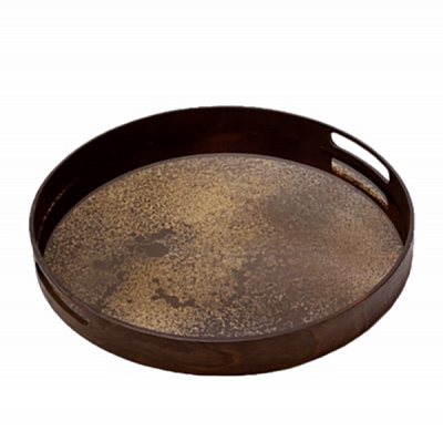 Круглый поднос Heavy Aged Bronze - Notre Monde, фото