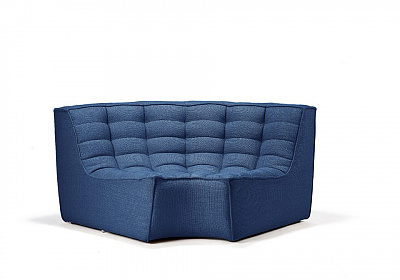 Круглый угловой диван N701 в синем цвете - Ethnicraft, фото