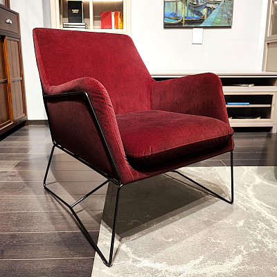 Кресло Vinta Fabric Prado burgundy - Vilmers, фото