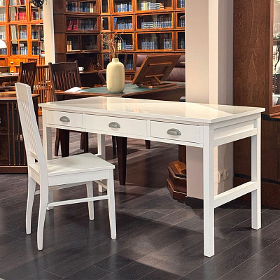 Стол рабочий и стул белый Discount - Villinki, фото