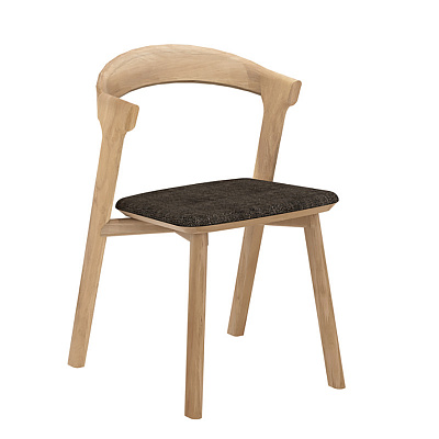 Обеденный стул BOK с темно-коричневой обивкой - Ethnicraft, фото